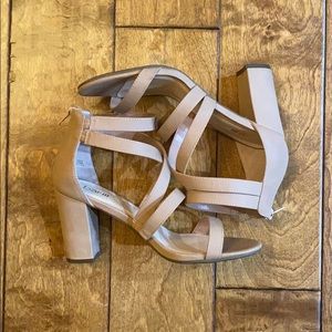 bar III Women’s Blythe Strappy Heels - Pink Blush